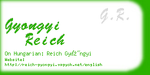 gyongyi reich business card